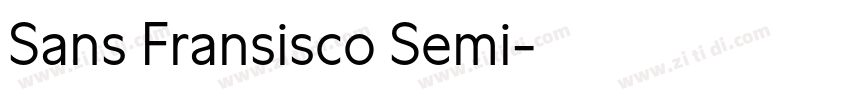 Sans Fransisco Semi字体转换